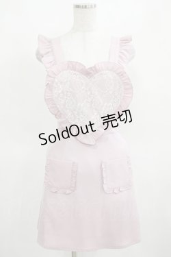 画像1: Ank Rouge / レースハートエプロンスカート M ピンク H-25-03-18-030-CA-SK-NS-ZH