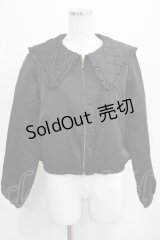 axes femme POETIQUE / キルティングビッグ襟ブルゾン M ブラック H-25-03-18-037-AX-JA-NS-ZH