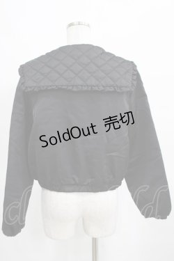 画像3: axes femme POETIQUE / キルティングビッグ襟ブルゾン M ブラック H-25-03-18-037-AX-JA-NS-ZH