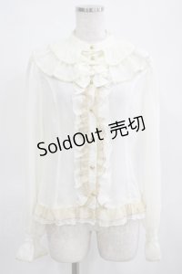 metamorphose / シフォン二段フリルブラウス Free アイボリー H-25-03-18-051-ME-BL-NS-ZH