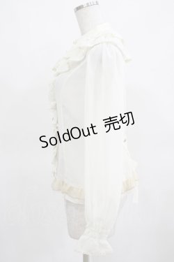 画像2: metamorphose / シフォン二段フリルブラウス Free アイボリー H-25-03-18-051-ME-BL-NS-ZH