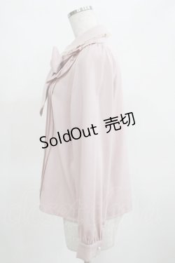 画像2: Ank Rouge / ヨークフリルリボンタイブラウス M ピンク H-25-03-18-052-CA-BL-NS-ZH