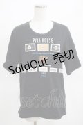 PINK HOUSE / パッチワークTシャツ Free ブラック H-25-03-18-063-LO-TS-NS-ZH