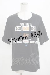 PINK HOUSE / パッチワークTシャツ Free ブラック H-25-03-18-063-LO-TS-NS-ZH