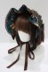 画像1: axes femme kawaii / アンティークローズ柄ハーフボンネット  グリーン H-25-03-18-082-AX-AC-NS-ZH (1)