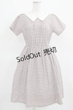 画像1: Fi.n.t / 変形クレリック衿チェックワンピース Free BROWN H-25-03-18-018-CA-OP-NS-ZH
