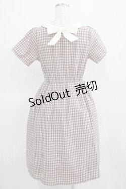 画像3: Fi.n.t / 変形クレリック衿チェックワンピース Free BROWN H-25-03-18-018-CA-OP-NS-ZH