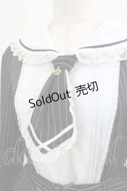 画像4: Secret Honey / ネクタイ付ストライプワンピース Free ブラック H-25-03-18-021-CA-OP-NS-ZH