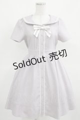axes femme kawaii / ストライプセーラー半袖ワンピース M ラベンダー H-25-03-18-022-AX-OP-NS-ZH