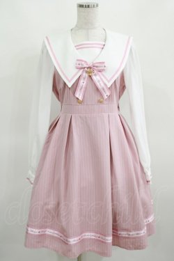 画像1: Amavel / Message Crownストライプセーラーワンピース Free ピンク H-25-03-18-023-CA-OP-NS-ZH