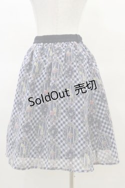 画像2: axes femme POETIQUE / ラビットブーケ柄スカート M ネイビー H-25-03-19-044-AX-SK-NS-ZH