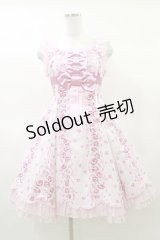 Angelic Pretty / レディローズ後ろフリルジャンパースカート Free ピンク H-25-03-19-056-AP-OP-NS-ZH