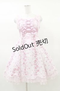 Angelic Pretty / レディローズ後ろフリルジャンパースカート Free ピンク H-25-03-19-056-AP-OP-NS-ZH