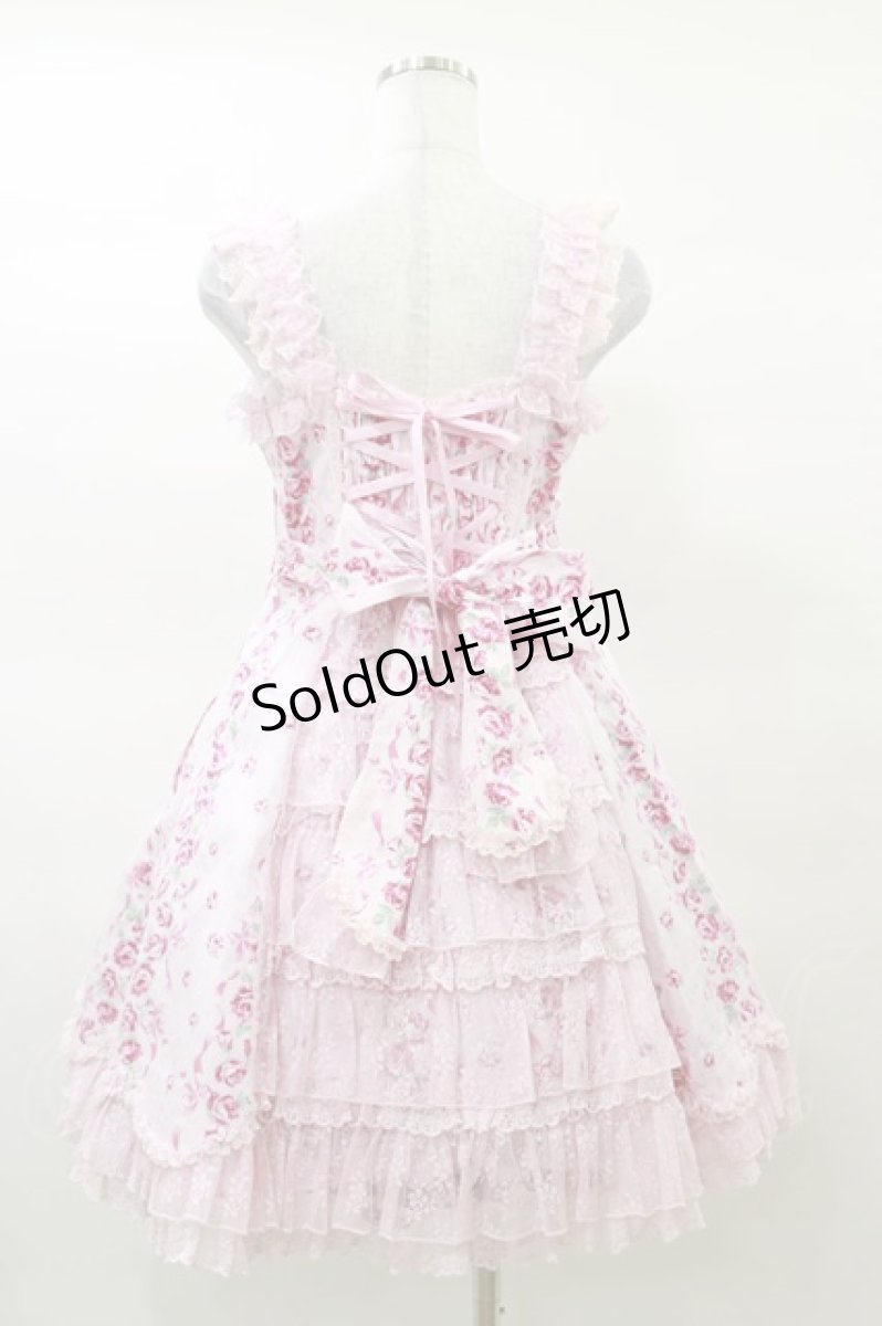 画像2: Angelic Pretty / レディローズ後ろフリルジャンパースカート Free ピンク H-25-03-19-056-AP-OP-NS-ZH (2)