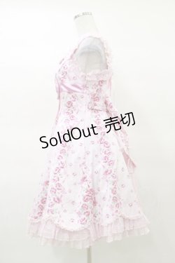画像3: Angelic Pretty / レディローズ後ろフリルジャンパースカート Free ピンク H-25-03-19-056-AP-OP-NS-ZH