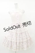 Angelic Pretty / いちごシフォン3段フリルジャンパースカート Free ピンク H-25-03-19-058-AP-OP-NS-ZH