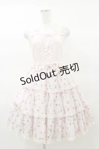 Angelic Pretty / いちごシフォン3段フリルジャンパースカート Free ピンク H-25-03-19-058-AP-OP-NS-ZH