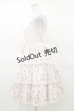 画像3: Angelic Pretty / いちごシフォン3段フリルジャンパースカート Free ピンク H-25-03-19-058-AP-OP-NS-ZH