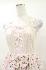 画像4: Angelic Pretty / いちごシフォン3段フリルジャンパースカート Free ピンク H-25-03-19-058-AP-OP-NS-ZH (4)