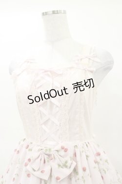 画像4: Angelic Pretty / いちごシフォン3段フリルジャンパースカート Free ピンク H-25-03-19-058-AP-OP-NS-ZH
