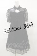 Jamie エーエヌケー / レースチャイナワンピース M ブラック H-25-03-19-061-LO-OP-NS-ZH