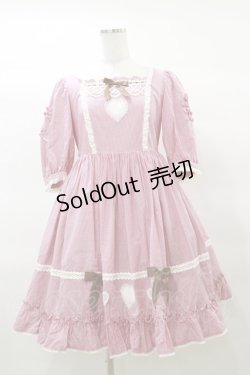 画像1: Angelic Pretty / Petit Gingham Heartワンピース Free レッド H-25-03-19-065-AP-OP-NS-ZH