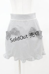 Ank Rouge / リボンポケット台形ミニスカート M ブラック H-25-03-19-1040-CA-SK-NS-ZH