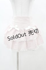 Ank Rouge / ギンガムチェックティアードスカパン M ピンク H-25-03-19-1048-CA-SK-NS-ZH