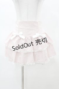 Ank Rouge / ギンガムチェックティアードスカパン M ピンク H-25-03-19-1048-CA-SK-NS-ZH