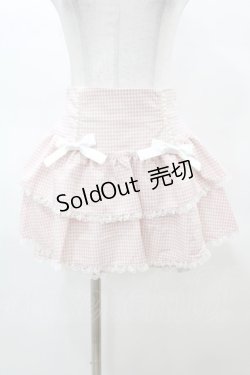 画像1: Ank Rouge / ギンガムチェックティアードスカパン M ピンク H-25-03-19-1048-CA-SK-NS-ZH