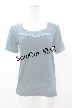 画像1: axes femme / レース使いトップス M グリーン H-25-03-19-1058-AX-TO-NS-ZH