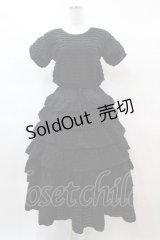 WONDERFUL WORLD / フリル使いローンワンピース free ブラック H-25-03-19-1011-LO-OP-NS-ZH