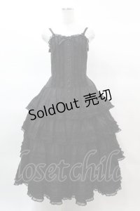 PINK HOUSE / ドットチュールフリル使いノースリブワンピース free ブラック H-25-03-19-1013-LO-OP-NS-ZH