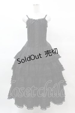 画像1: PINK HOUSE / ドットチュールフリル使いノースリブワンピース free ブラック H-25-03-19-1013-LO-OP-NS-ZH