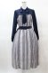 画像1: axes femme / レトロモチーフボータイワンピース M ネイビー H-25-03-19-1016-AX-OP-NS-ZH (1)
