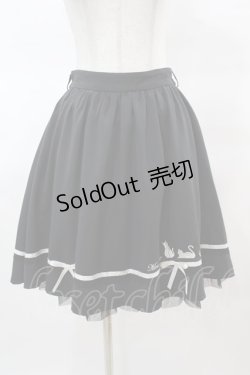 画像1: axes femme POETIQUE / キャットシルエット刺繍スカート M ブラック H-25-03-19-1029-AX-SK-NS-ZH