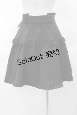 画像2: Ank Rouge / レース×リボンギャザーフレアスカート M ブラック H-25-03-19-1033-CA-SK-NS-ZH