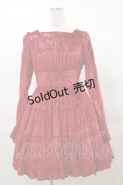 画像1: Cornet / ベロアワンピース Free レッド H-25-03-19-076-LO-OP-NS-ZH