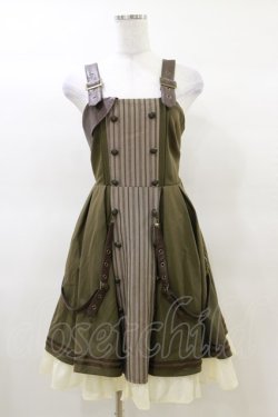 画像1: Amavel / Steampunk Nostalgiaジャンパースカート Free カーキ H-25-03-19-081-CA-OP-NS-ZH