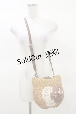 画像1: axes femme / ねこシルエットバッグ  ベージュ H-25-03-19-017-AX-BG-NS-ZH