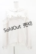 LIZ LISA / ポンポンリボンレースヨークニットトップス Free ピンク H-25-03-19-023-LO-TO-NS-ZH