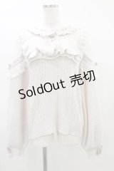 LIZ LISA / ポンポンリボンレースヨークニットトップス Free ピンク H-25-03-19-023-LO-TO-NS-ZH
