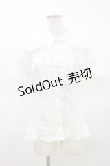 metamorphose / 共フリル半袖ブラウス Free オフ H-25-03-19-026-ME-BL-NS-ZH