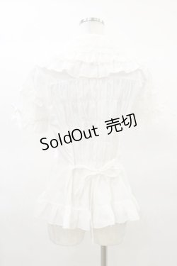 画像2: metamorphose / 共フリル半袖ブラウス Free オフ H-25-03-19-026-ME-BL-NS-ZH