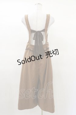 画像2: axes femme / バックリボンサロペットパンツ M ブラウン H-25-03-19-037-AX-PA-NS-ZH