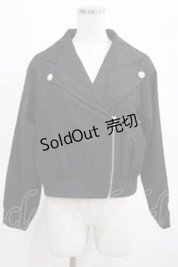 画像1: Ank Rouge / レースボンディングZIPブルゾン M ブラック H-25-03-20-025-CA-JA-NS-ZH