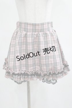 画像1: Princess Melody / チェック柄セットアップのスカパン Free ピンク H-25-03-20-029-EL-SK-NS-ZH