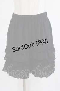 axes femme POETIQUE / レースフリルペチパンツ M ブラック H-25-03-20-031-AX-PA-NS-ZH