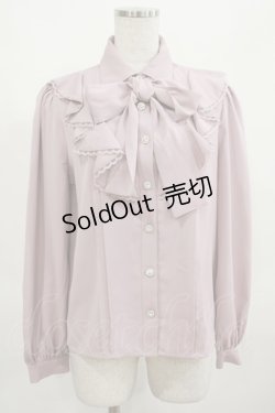 画像1: Ank Rouge / フレアーラッフルリボンタイブラウス M ピンク H-25-03-20-035-CA-BL-NS-ZH