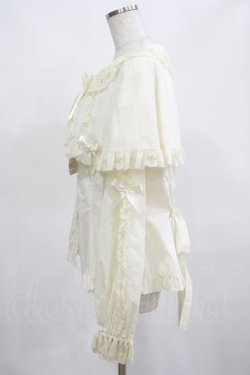 画像2: metamorphose / 【プラスサイズ】ケープ付き丸襟ブラウス プラスサイズ アイボリー H-25-03-20-036-ME-BL-NS-ZH